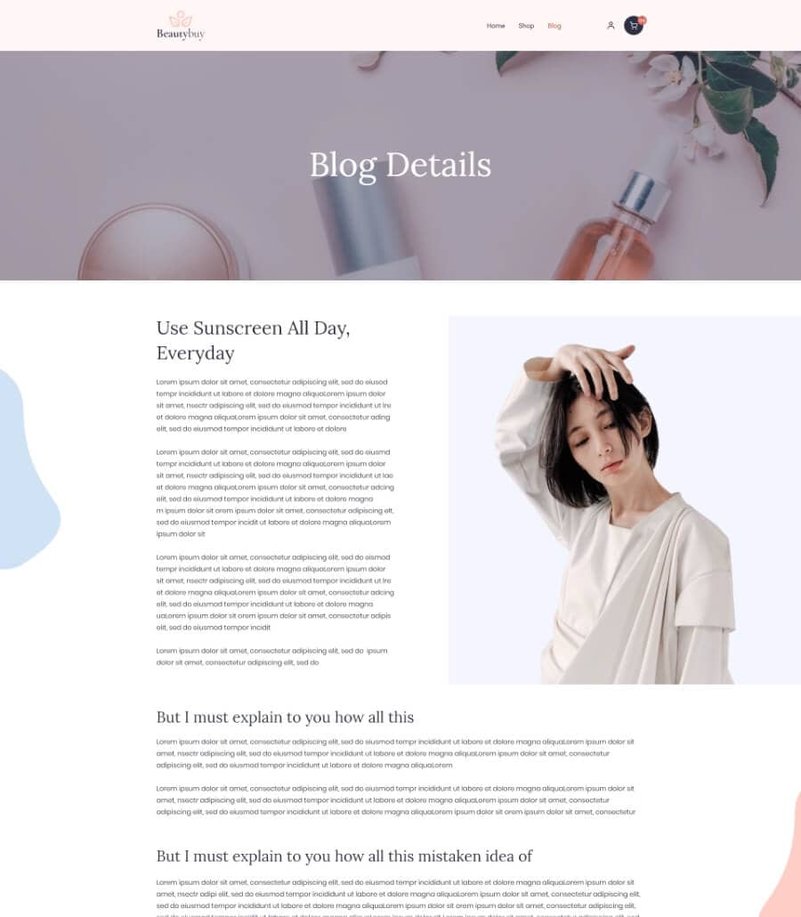Templately - BeautyBuy Blog Details Page Thumbnail