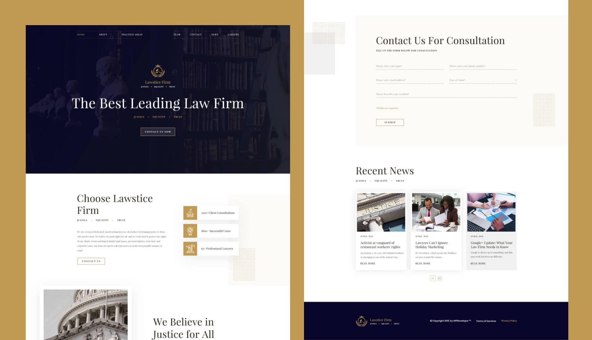 Lawstice Header By Templately