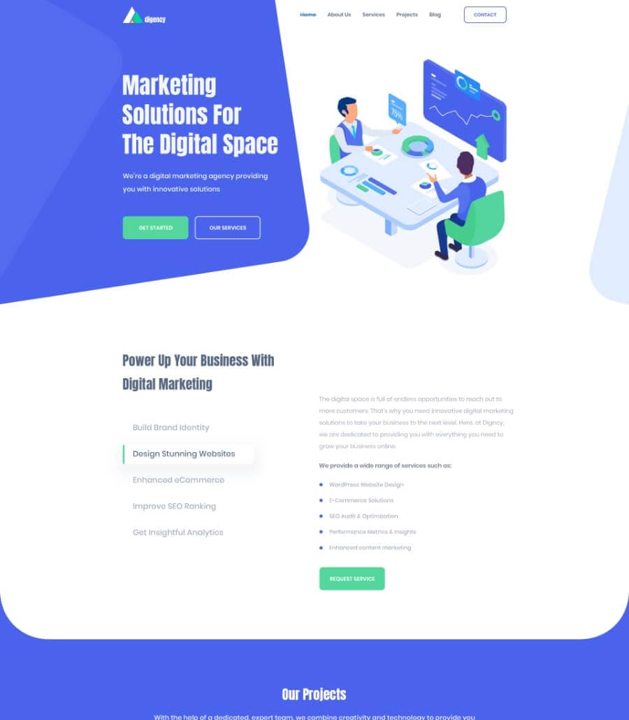 Templately - Digency Digital Marketing Agency Homepage Thumbnail