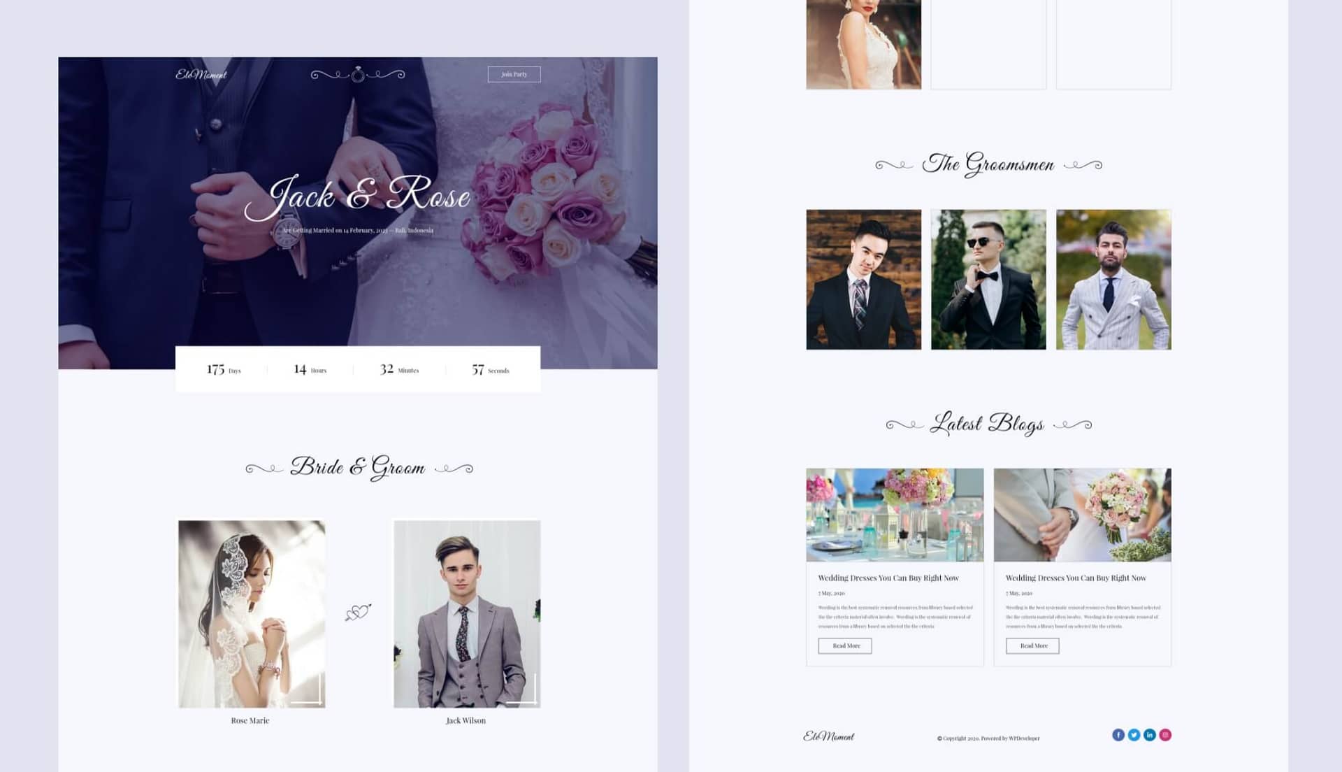 EleMoment Footer Section By Templately