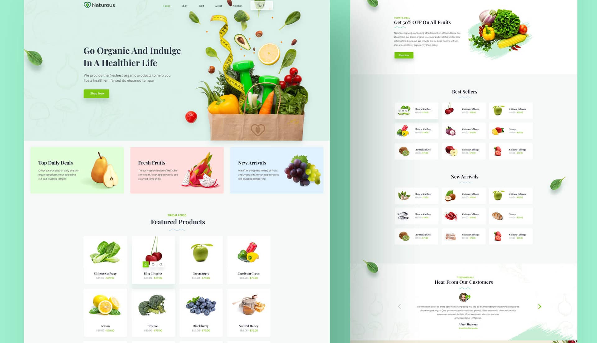 Naturous Footer By Templately