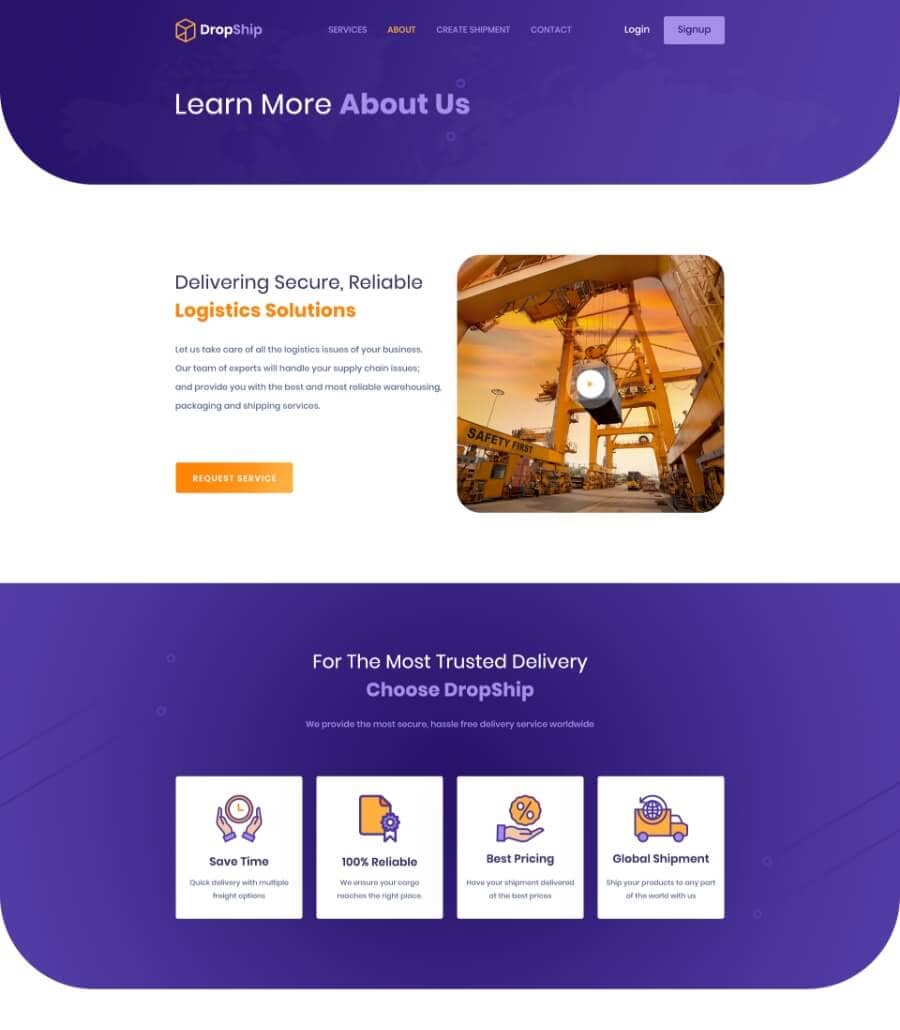 Templately - DropShip About Page Thumbnail