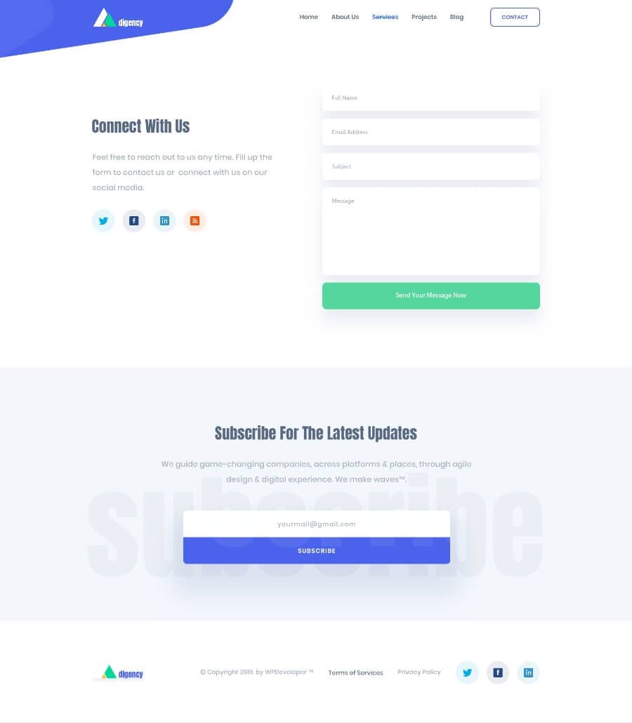 Templately - Digency Digital Marketing Agency Contact Page Thumbnail