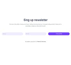 Templately - Unigency Homepage Newsletter Lite Thumbnail