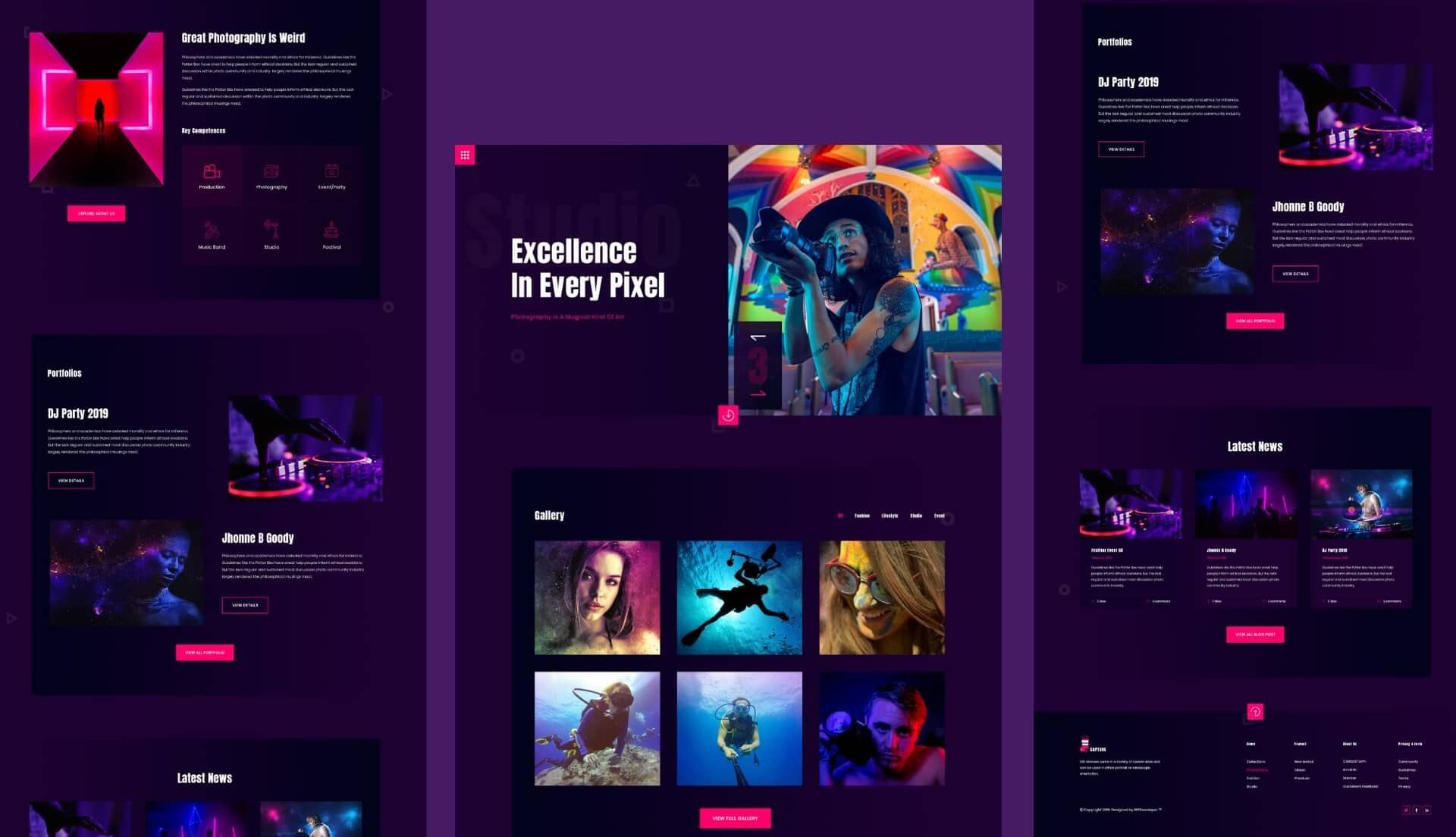 PhotoSpark Footer By Templately