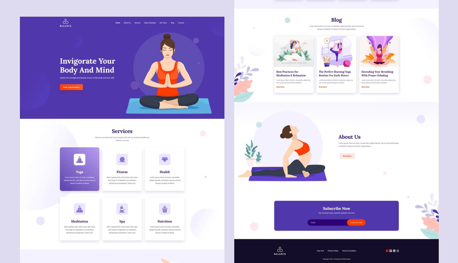 Balance Header Section By Templately
