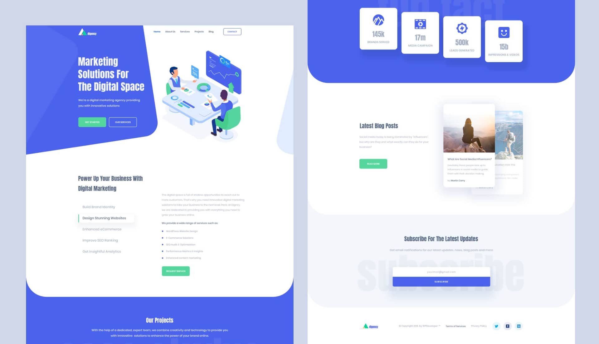 Digency Digital Marketing Agency Footer By Templately
