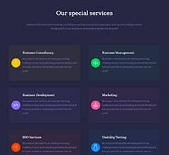 Templately - Unigency Homepage Services Dark Thumbnail