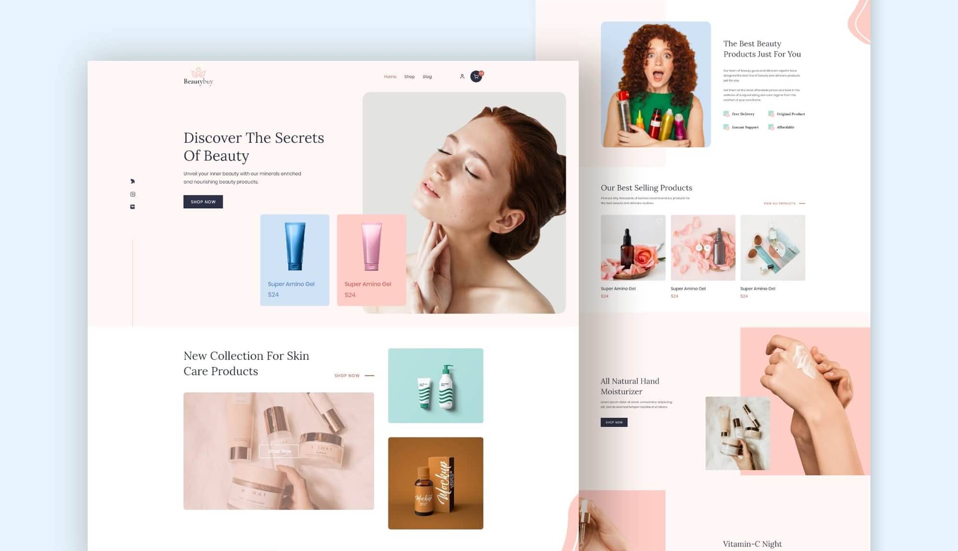 BeautyBuy Header Section By Templately