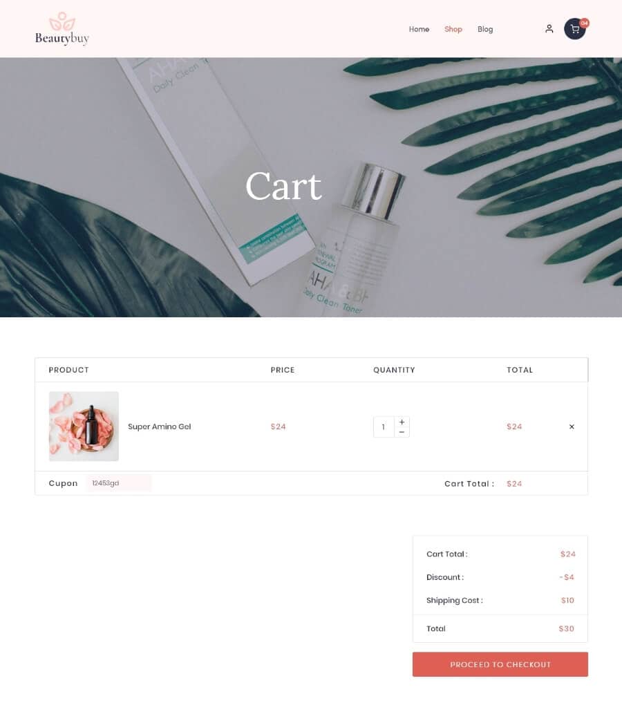 Templately - BeautyBuy Cart Page Thumbnail