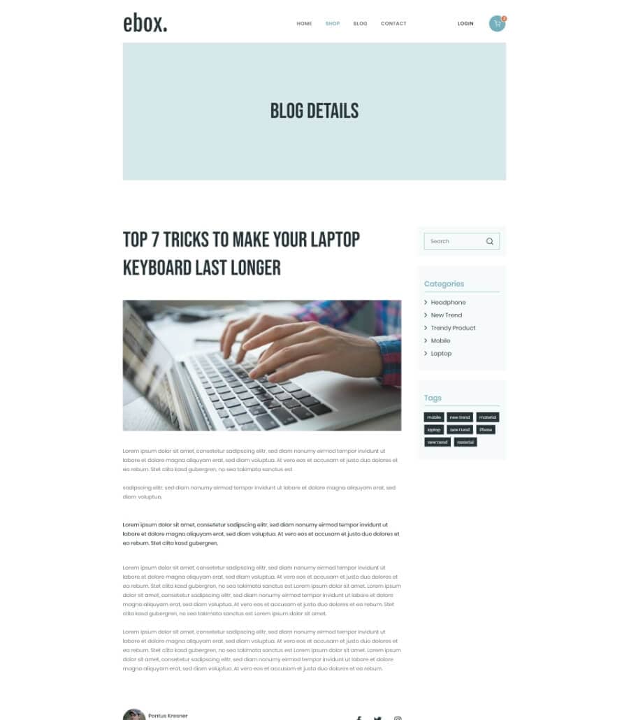 Templately - Ebox Blog Details Page Thumbnail