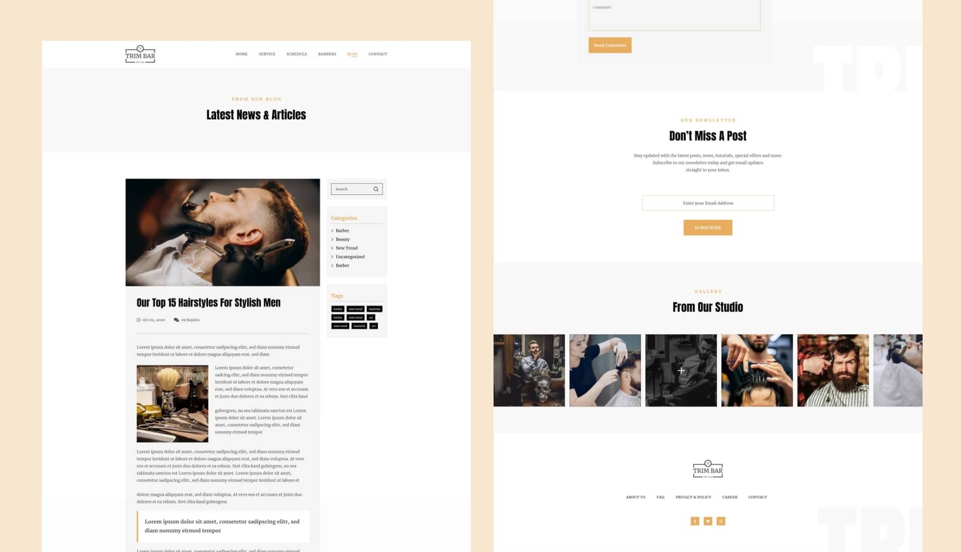 Trim Bar Blog Details Page By Templately