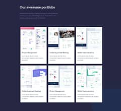 Templately - Unigency Homepage Portfolio Dark Thumbnail