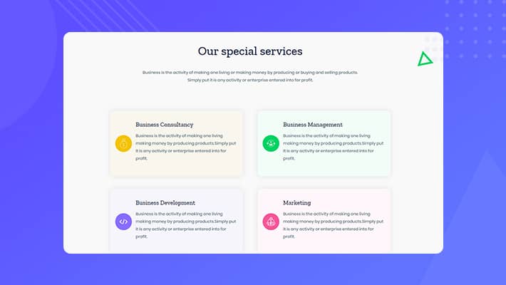 Unigency Homepage Services Lite By Templately
