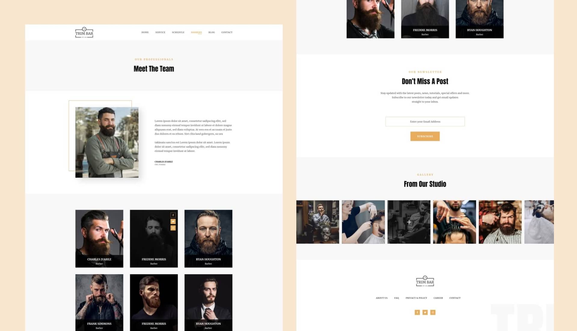 Trim Bar Barber Page By Templately