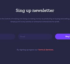 Templately - Unigency Homepage Newsletter Dark Thumbnail