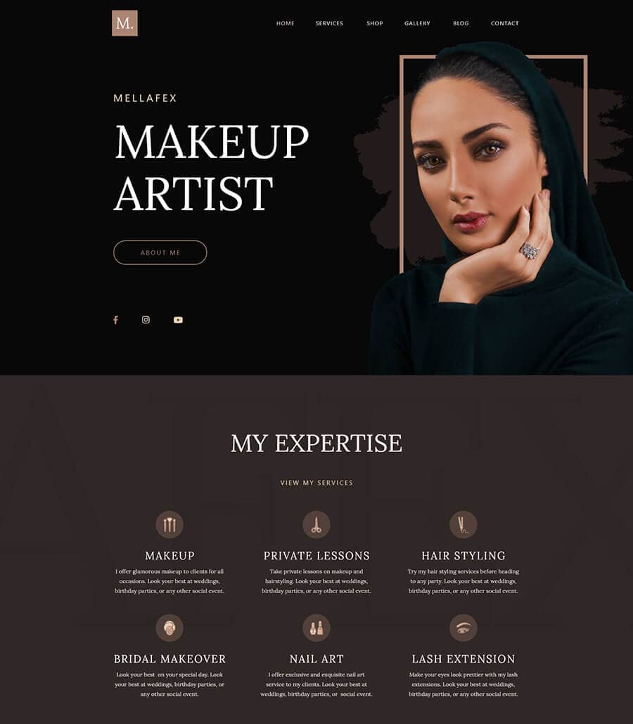 Mellafex Home Page  By Templately