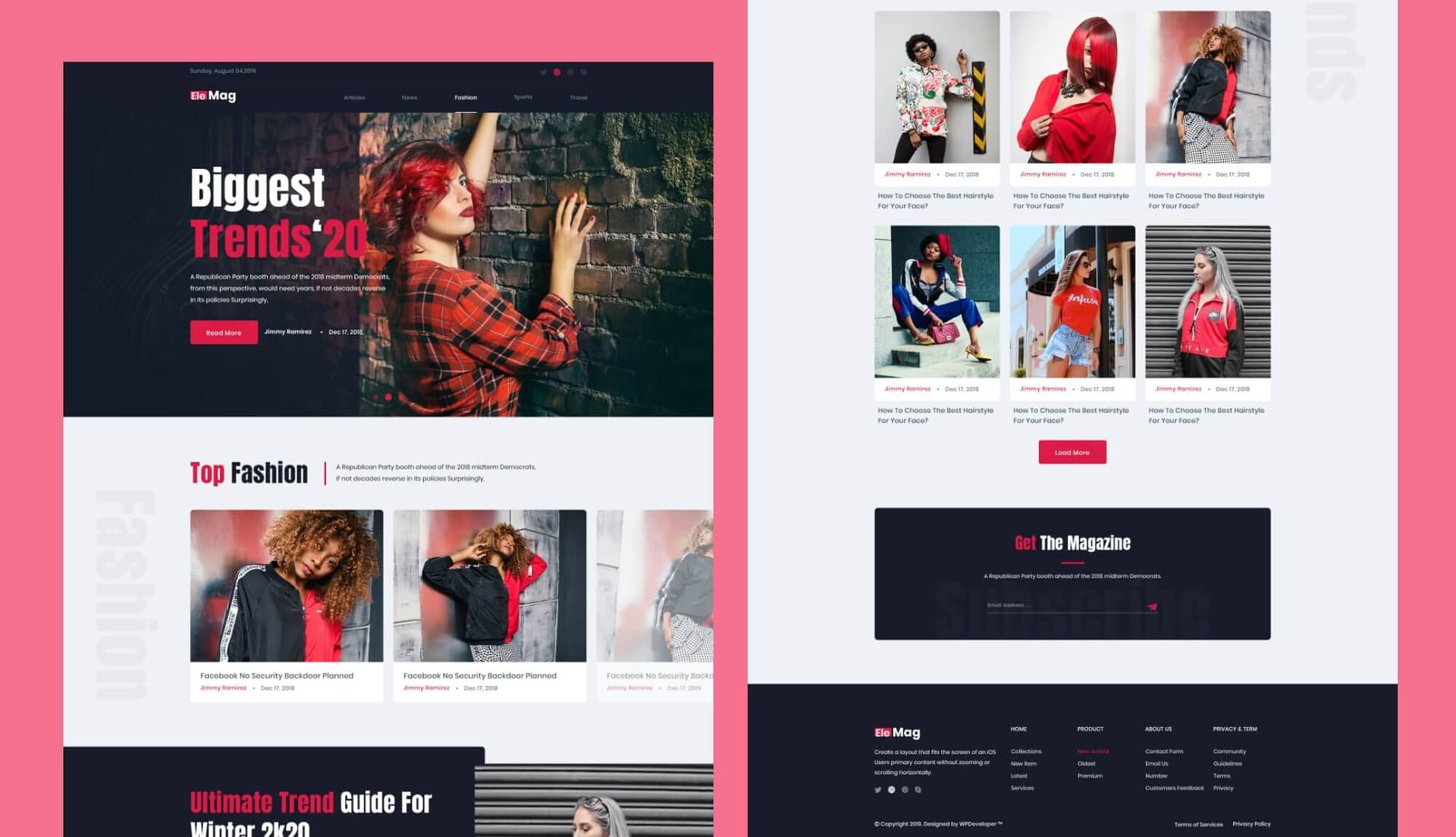 ModeMag Fashion Magazine Template Header By Templately