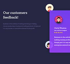 Templately - Unigency Homepage Testimonial Dark Thumbnail