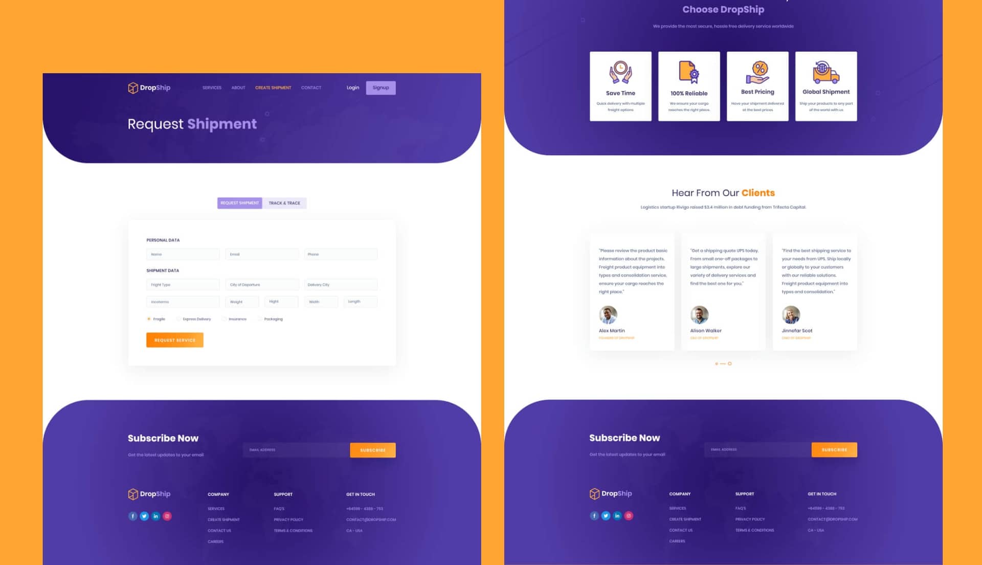 DropShip Create Shipment Page By Templately