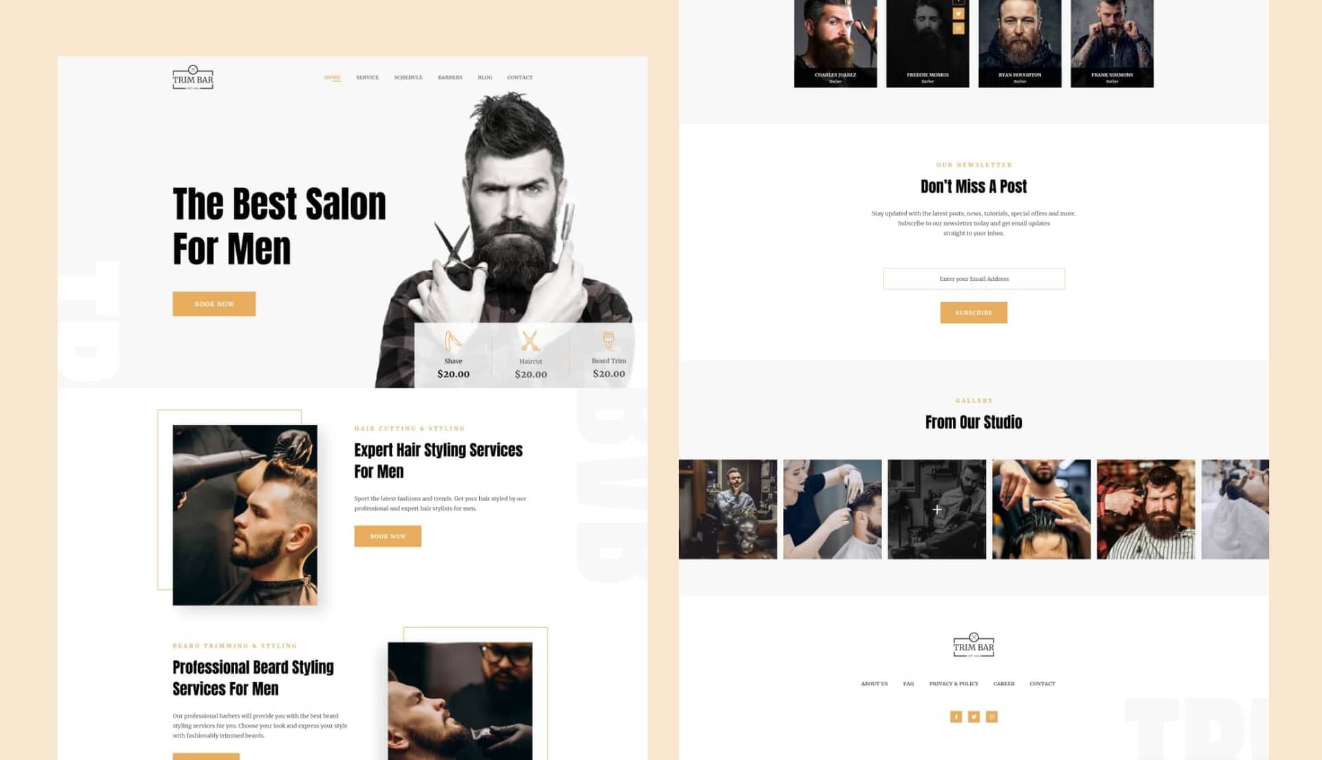 Trim Bar Home Page By Templately