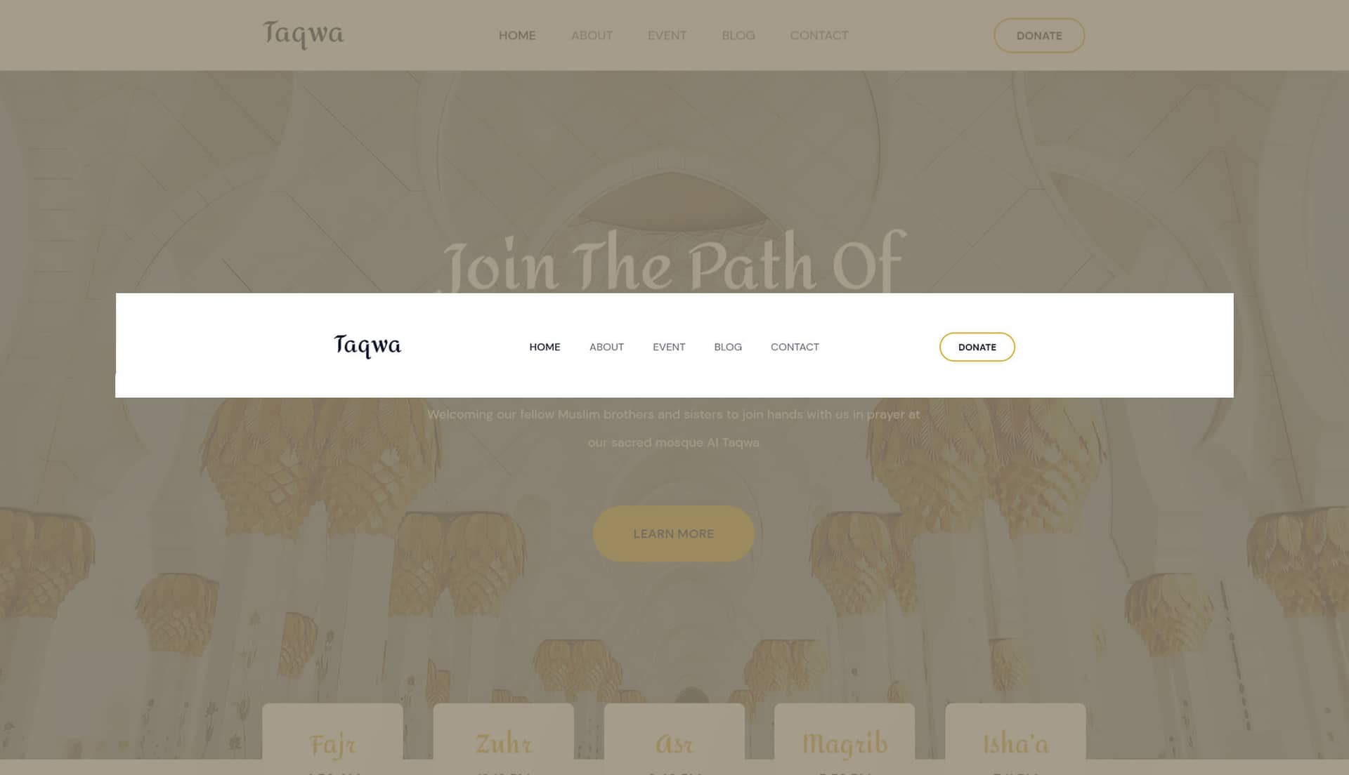 Taqwa Header By Templately