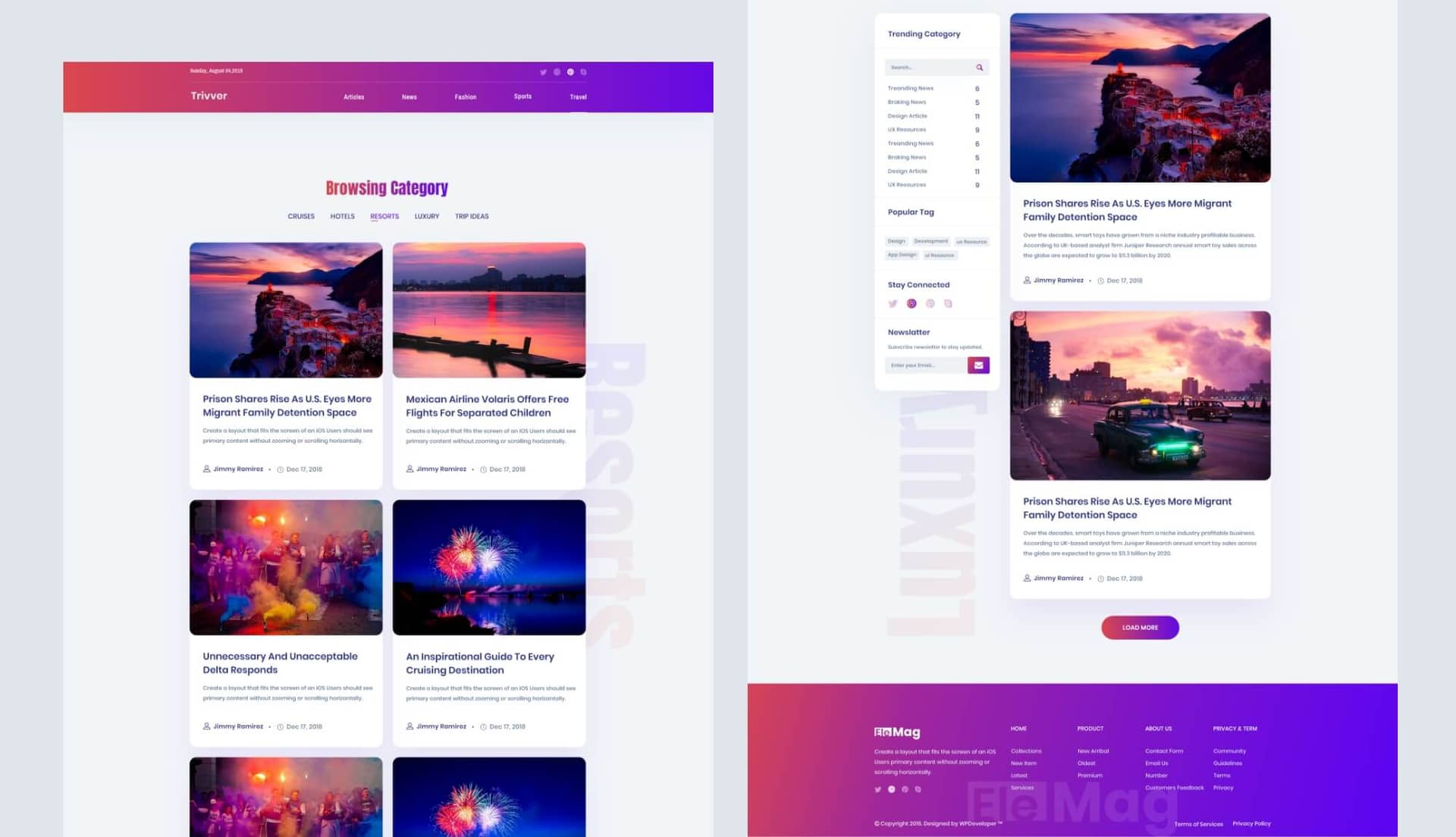 Trivver Blog Page By Templately