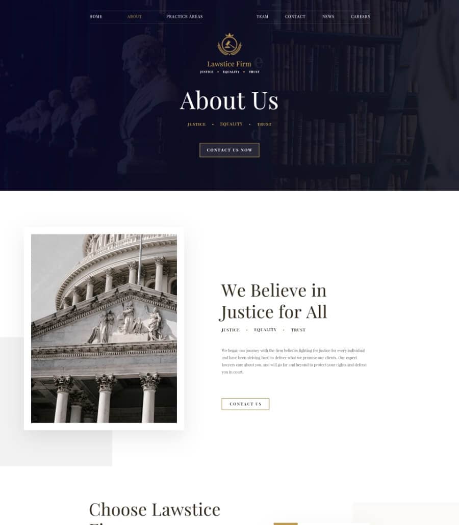 Templately - Lawstice About Page Thumbnail