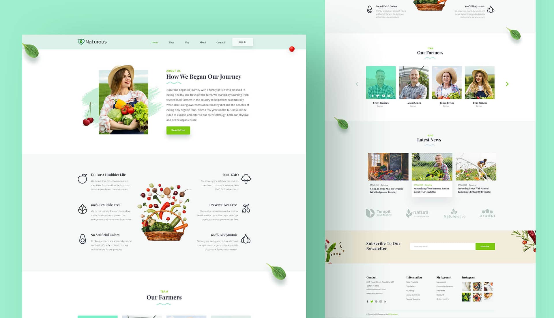 Naturous About Page By Templately