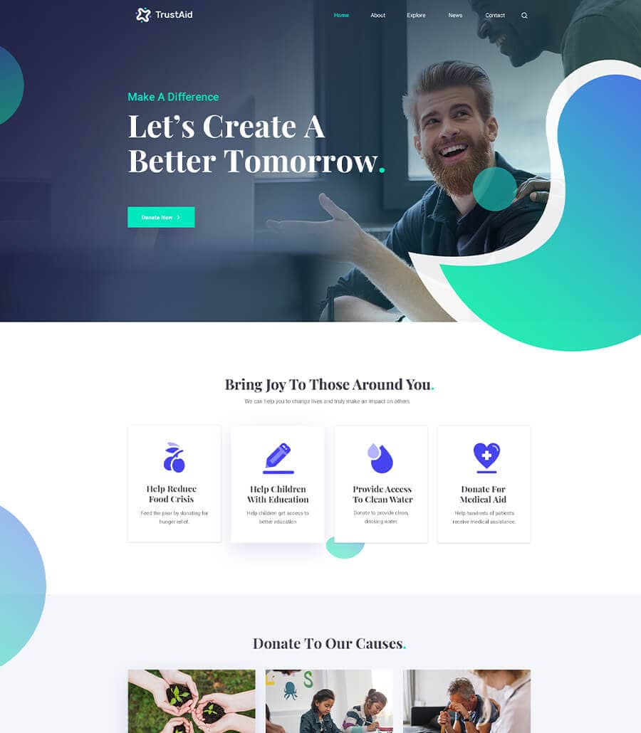 Templately - TrustAid Footer Thumbnail