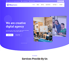 Templately - Bizzmate Agency Header Section Thumbnail