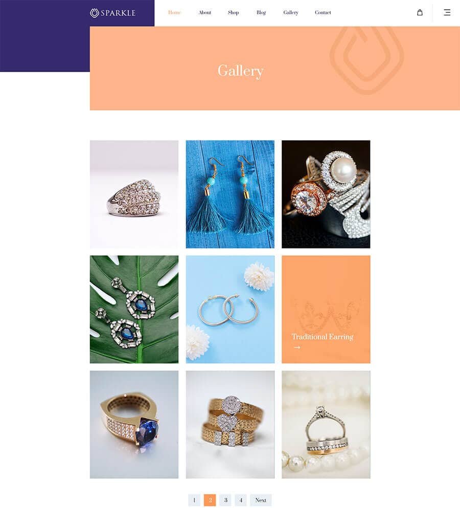 Sparkle Gallery Page  By Templately