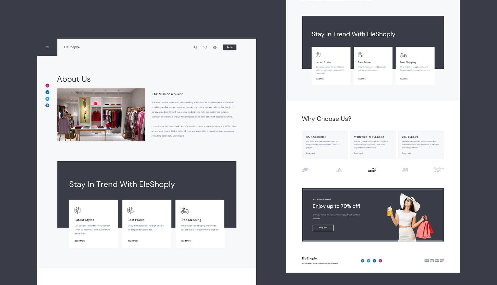 EleShoply About Page By Templately