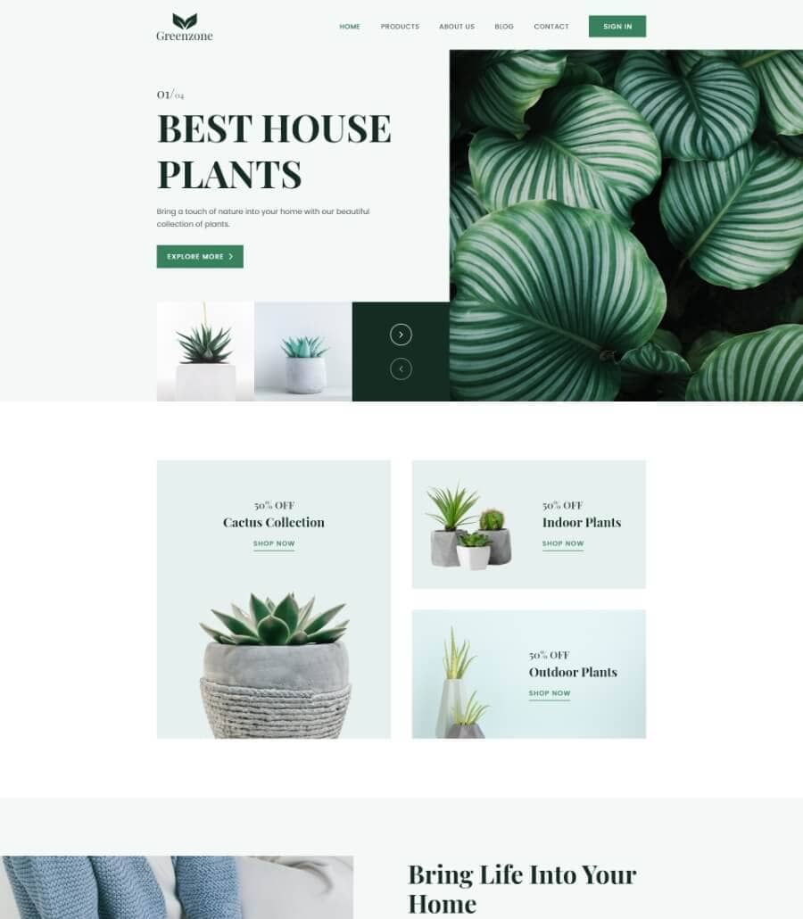 Templately - Greenzone Footer Section Thumbnail
