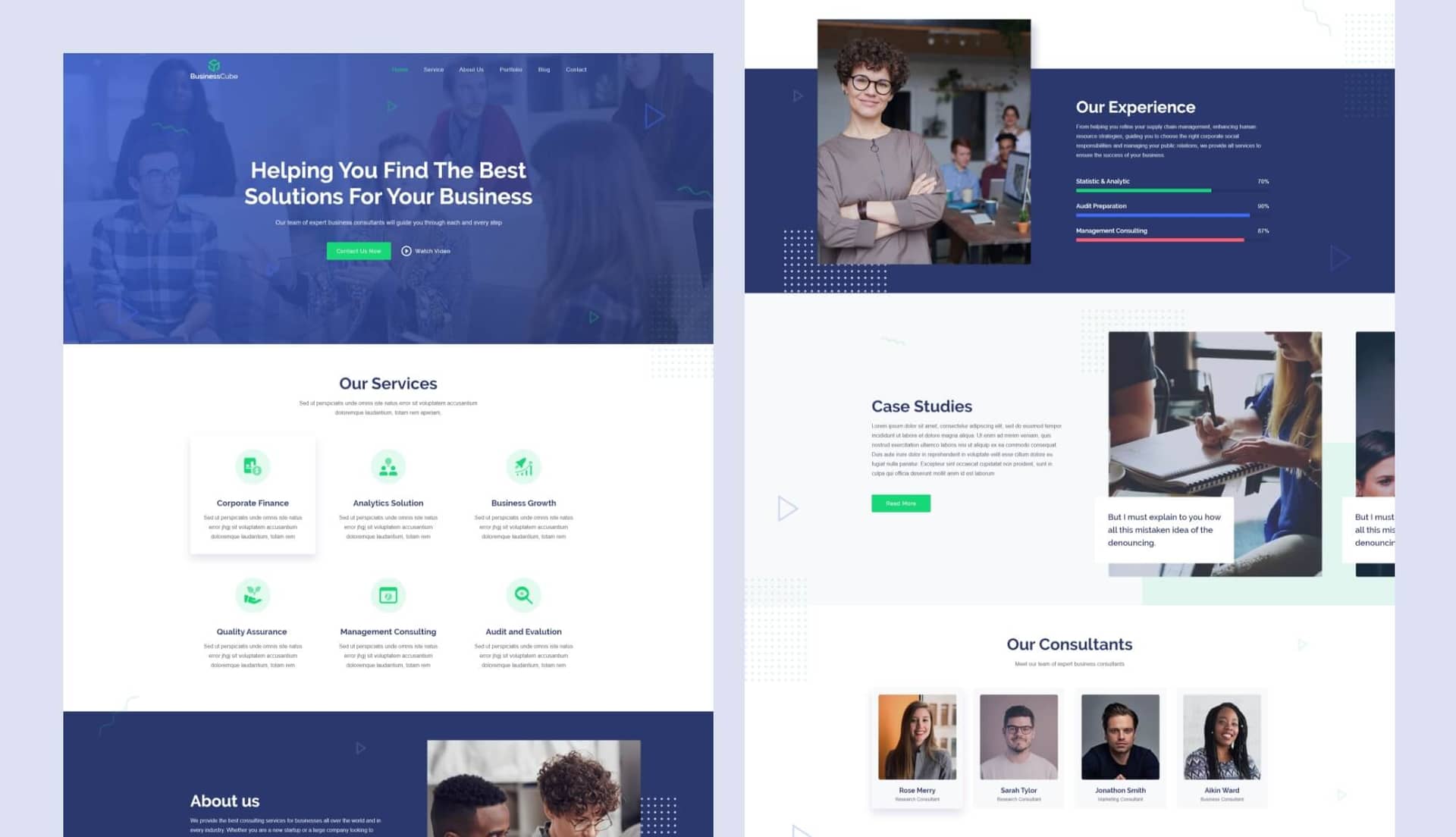 BusinessCube Footer By Templately
