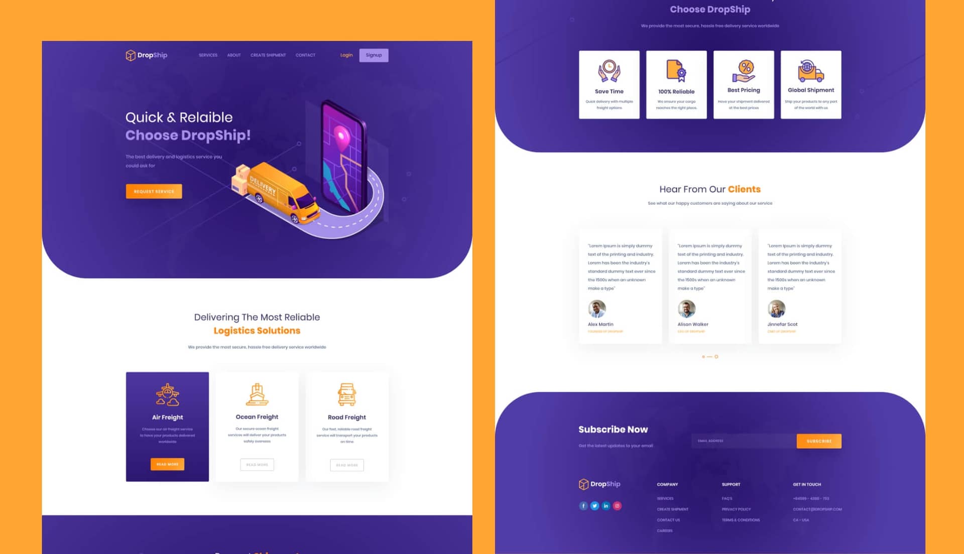 DropShip Homepage By Templately