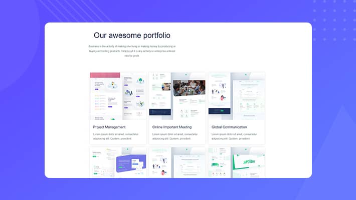 Unigency Portfolio Lite By Templately