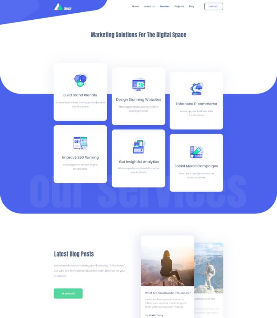 Templately - Digency Digital Marketing Agency Services Page Thumbnail