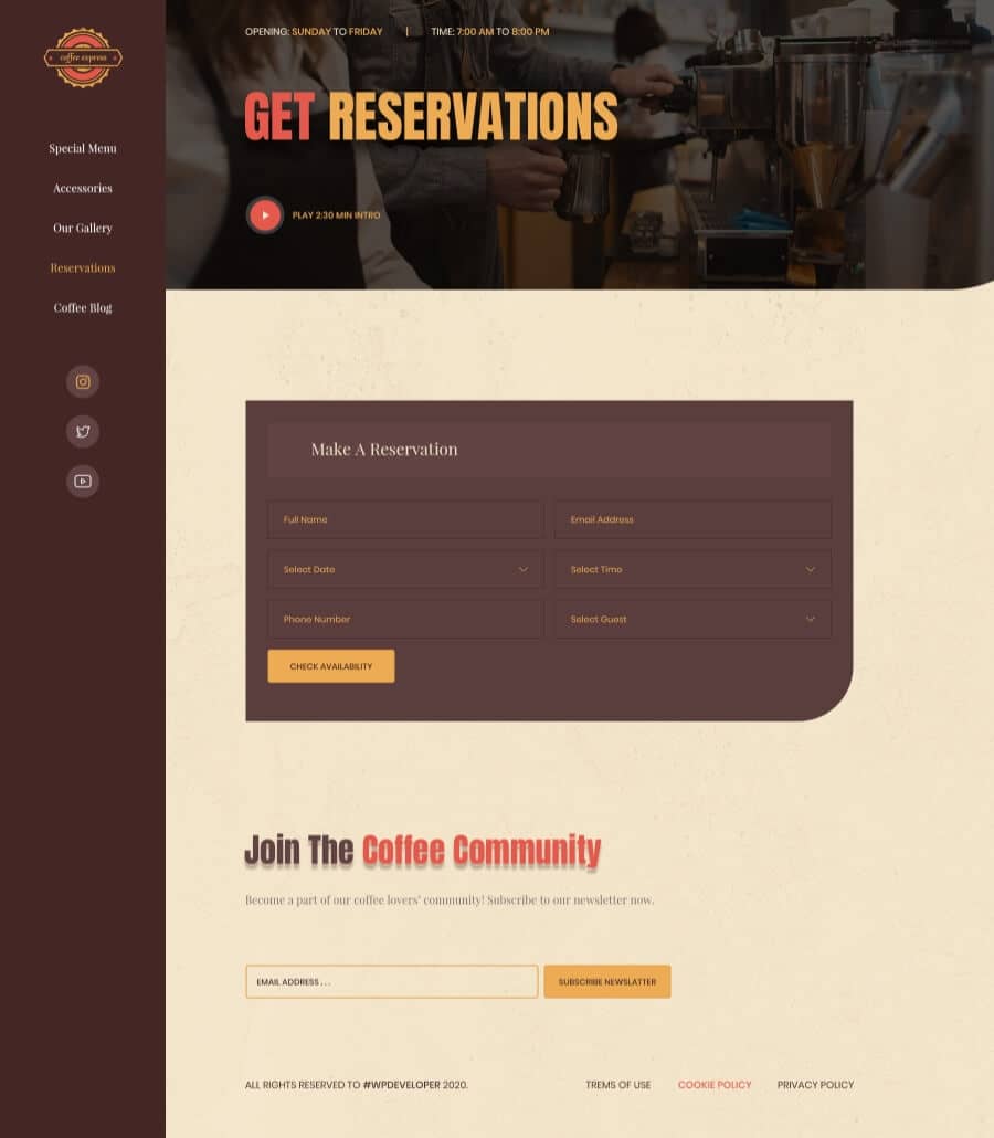 Templately - Coffee Express - Coffee Shop Template Thumbnail 3