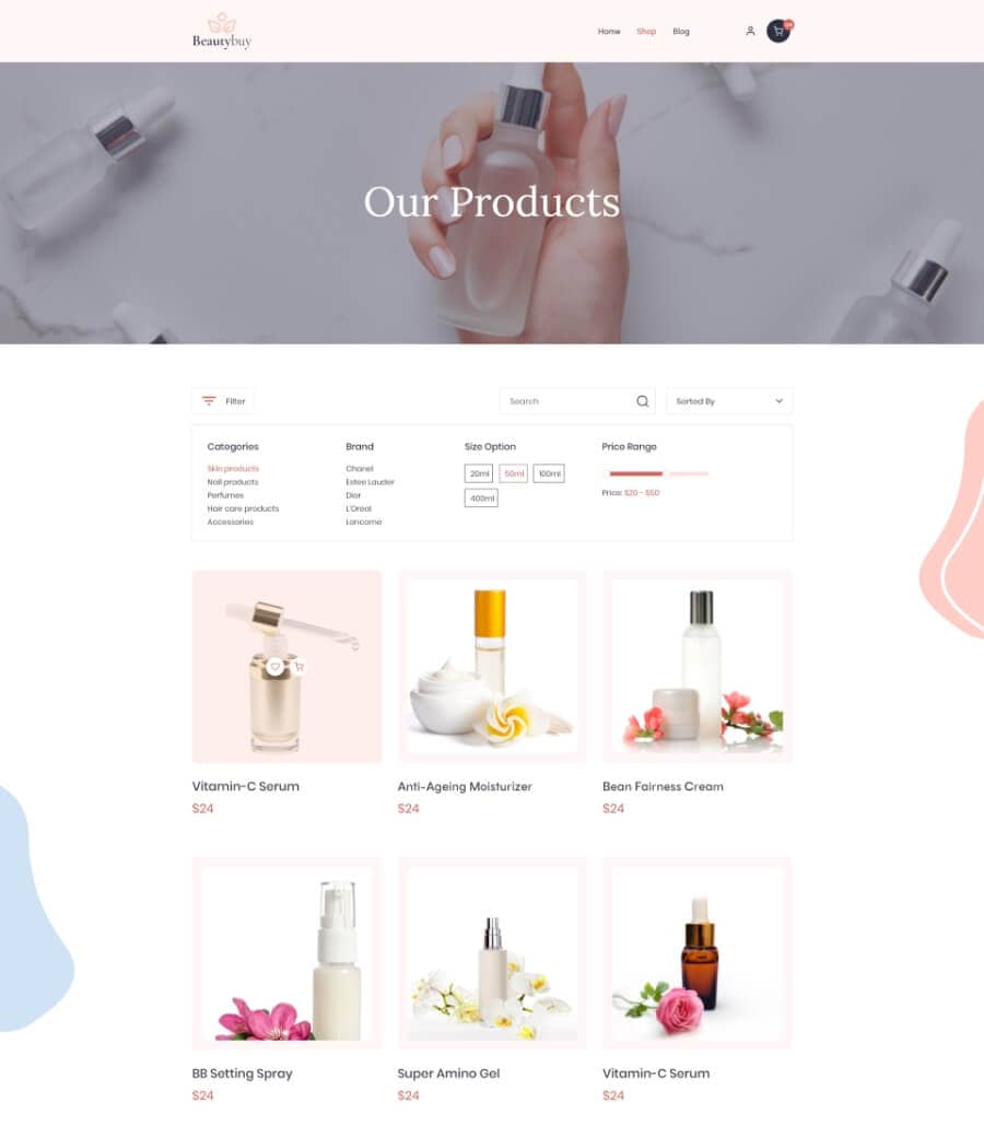 Templately - BeautyBuy - Beauty & Cosmetic Store Template Thumbnail 2