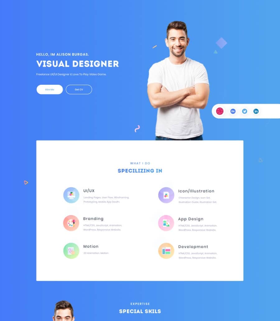 Templately - CVTemple - CV Resume Portfolio Template Thumbnail