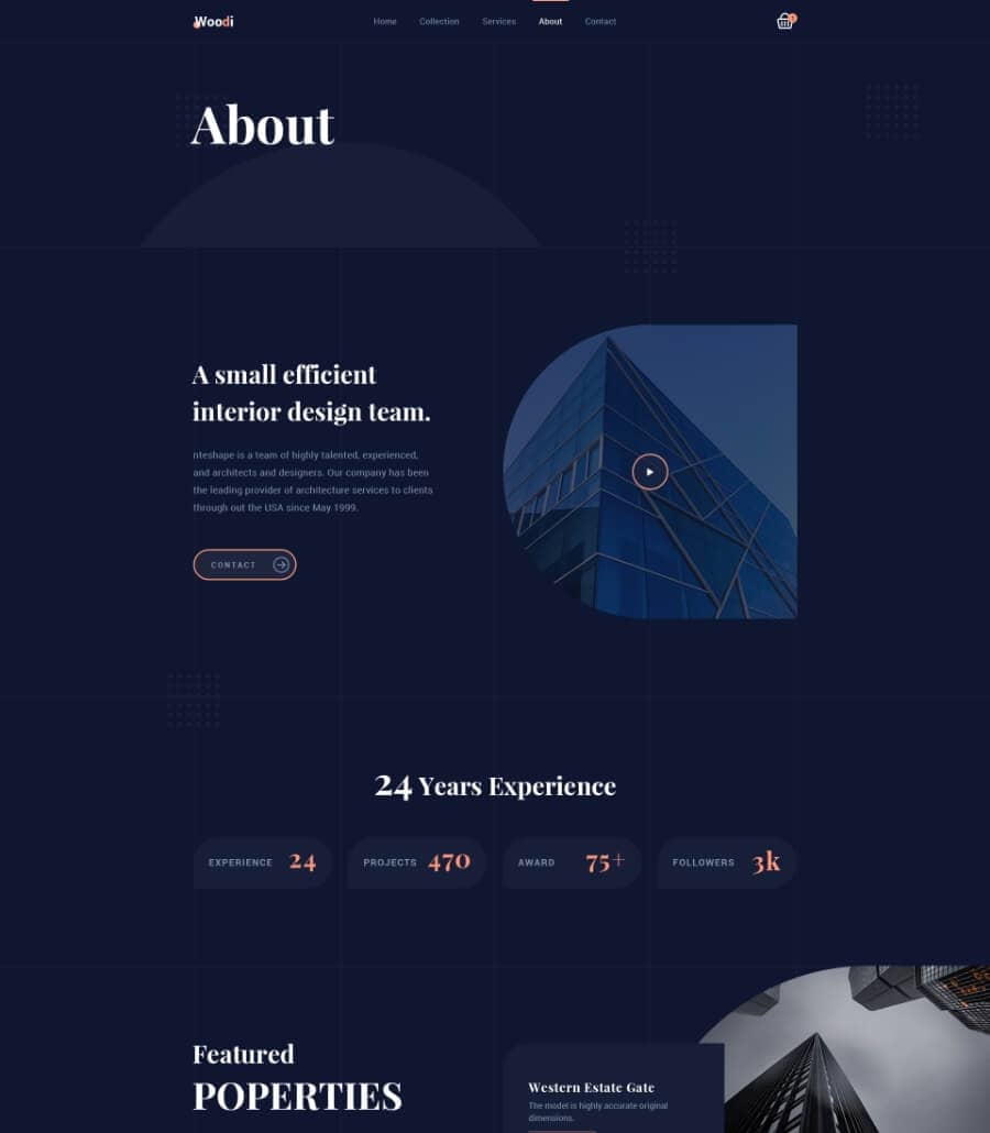 Templately - Woodie - Furniture Shop WordPress Template Thumbnail 2