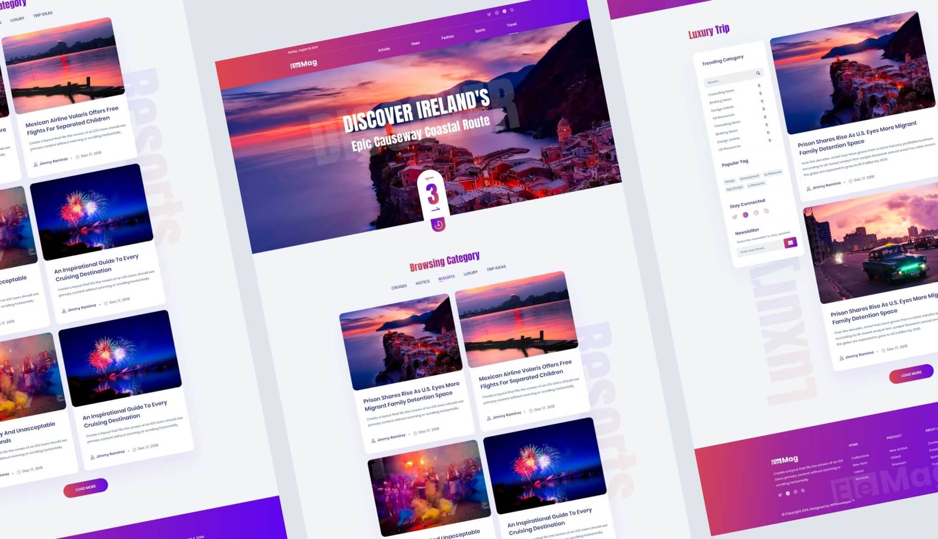 Trivver - Travel Magazine Template Banner By Templately