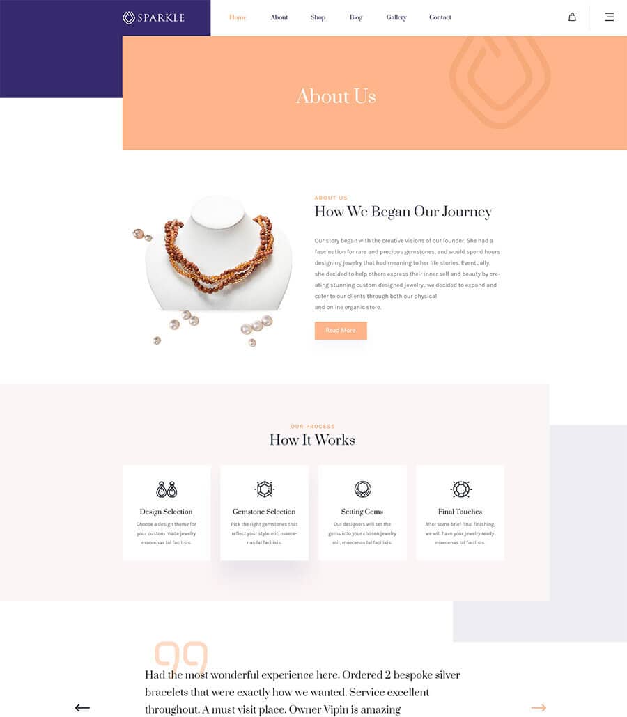 Templately - Sparkle - WooCommerce Template For Jewelry Shop Thumbnail 3