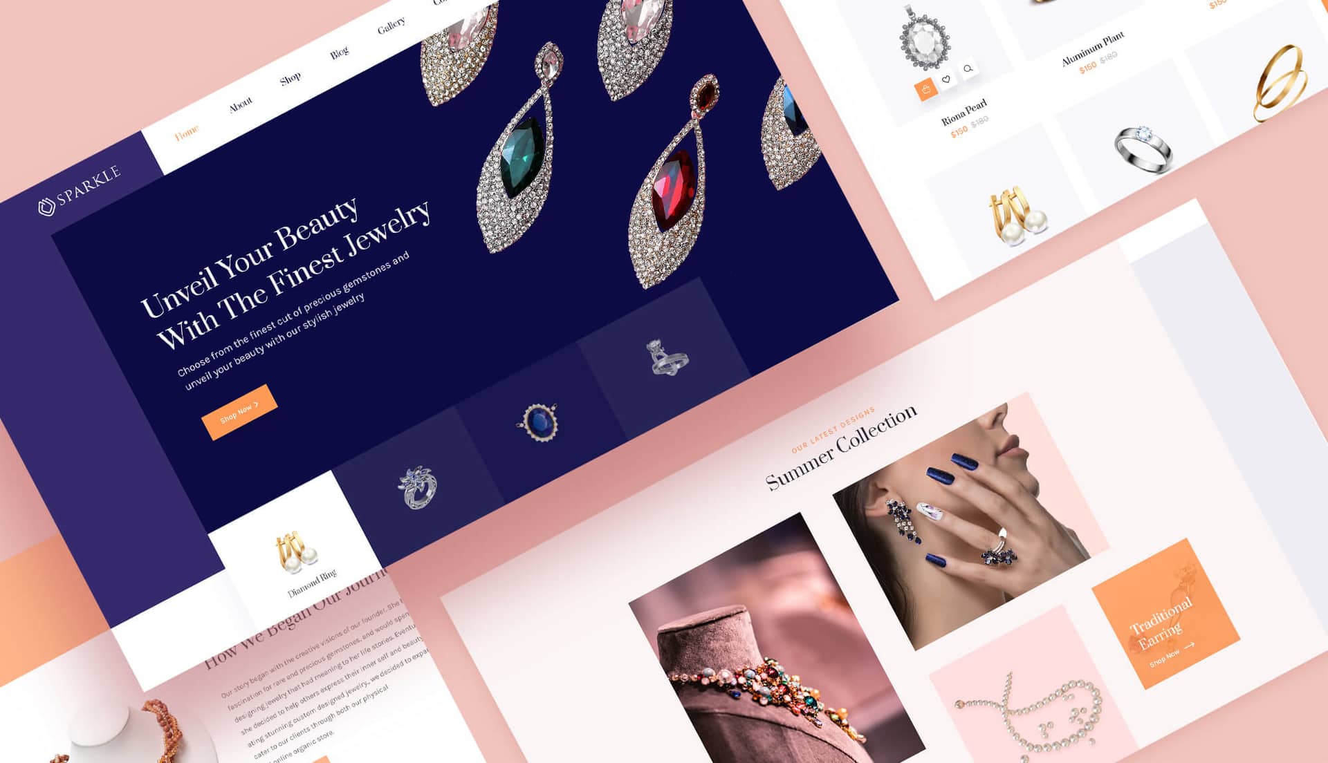 Sparkle - WooCommerce Template For Jewelry Shop Banner By Templately