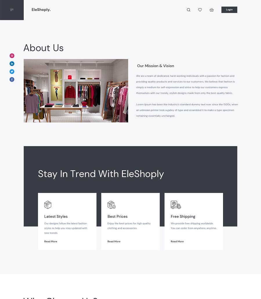 Templately - EleShoply - Ecommerce Website Template Thumbnail 2