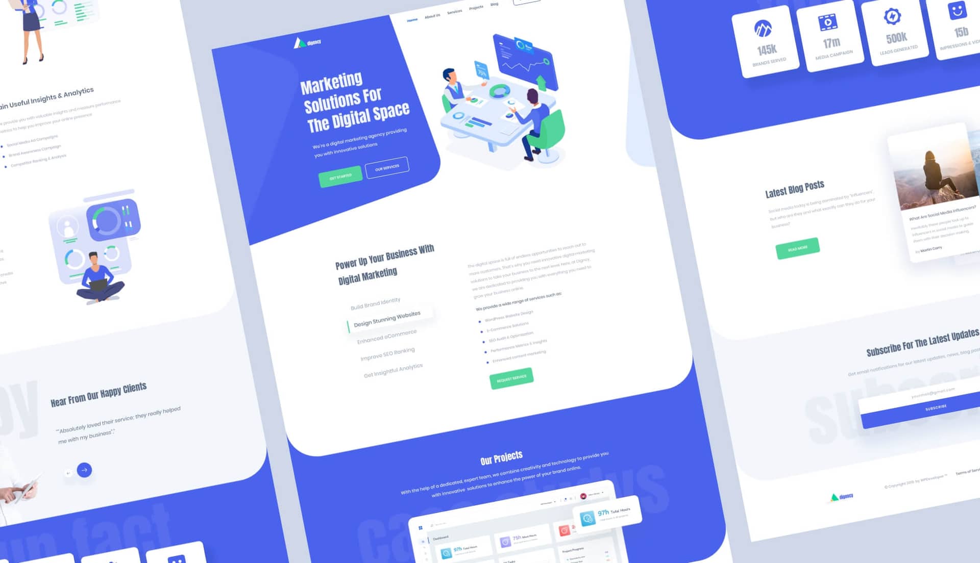 Digency - Digital Marketing Agency Website Template Banner By Templately