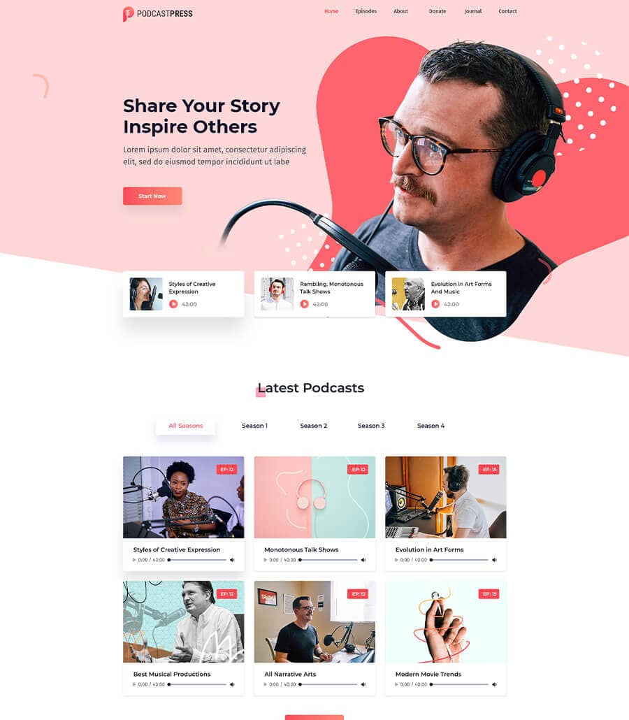 Templately - PodcastPress - Podcasting Templates Thumbnail