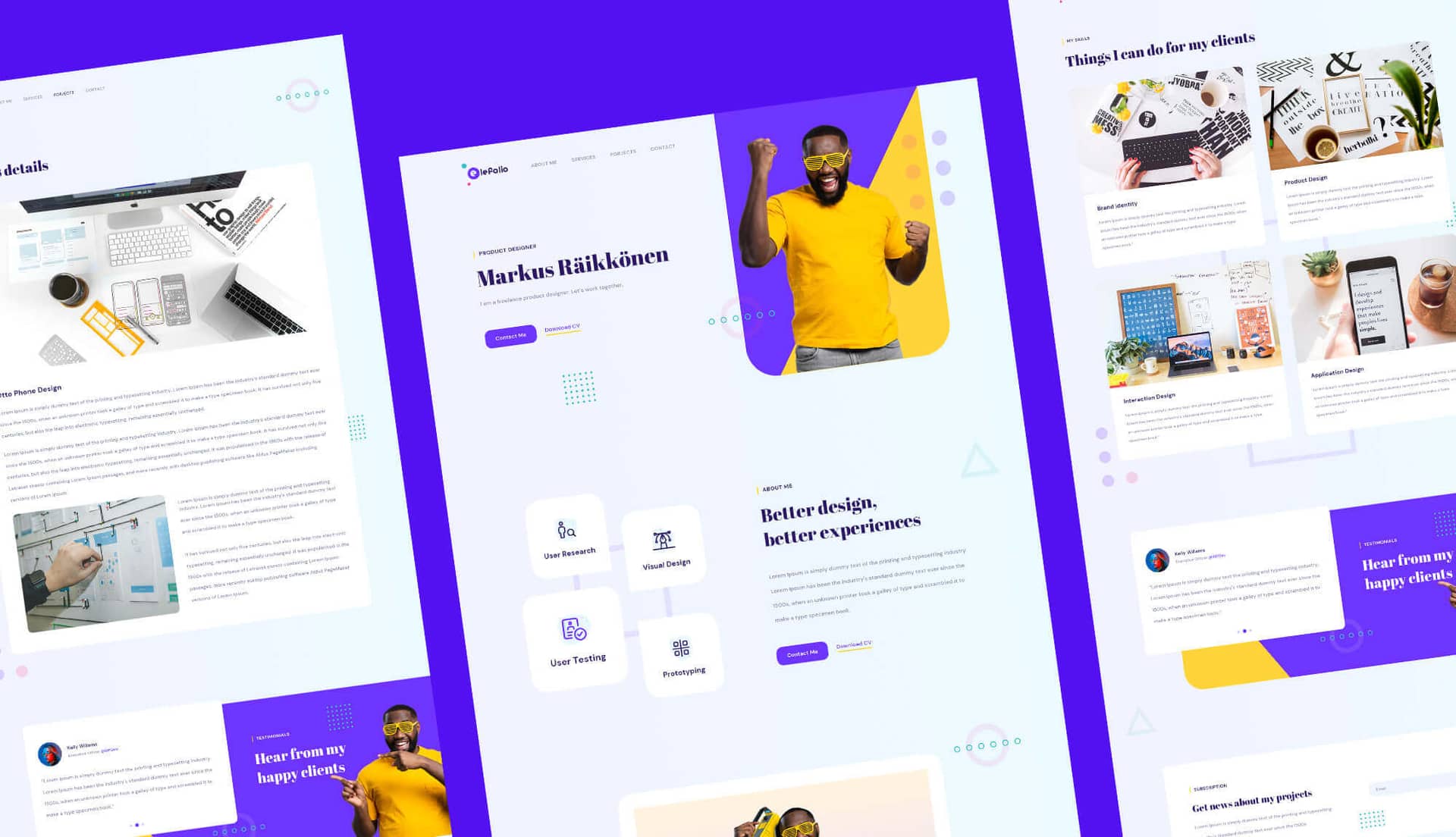 EleFolio - Portfolio Website Template Banner By Templately