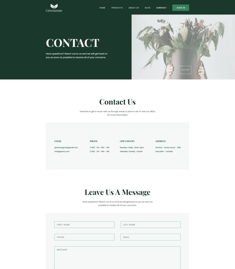 Templately - Greenzone - WooCommerce Template For Plant Store Thumbnail 2
